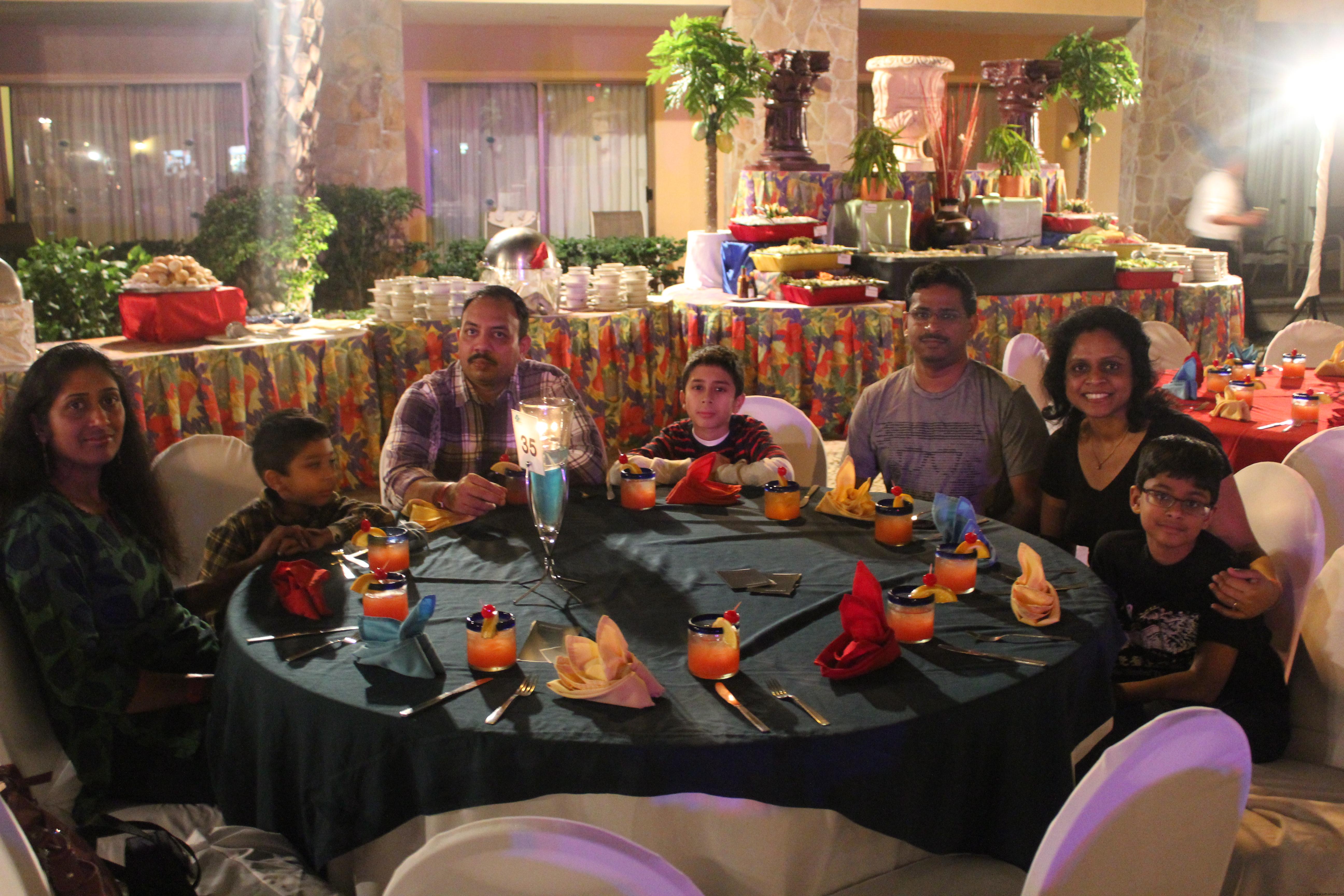 Family Dinner during the Caribbean party