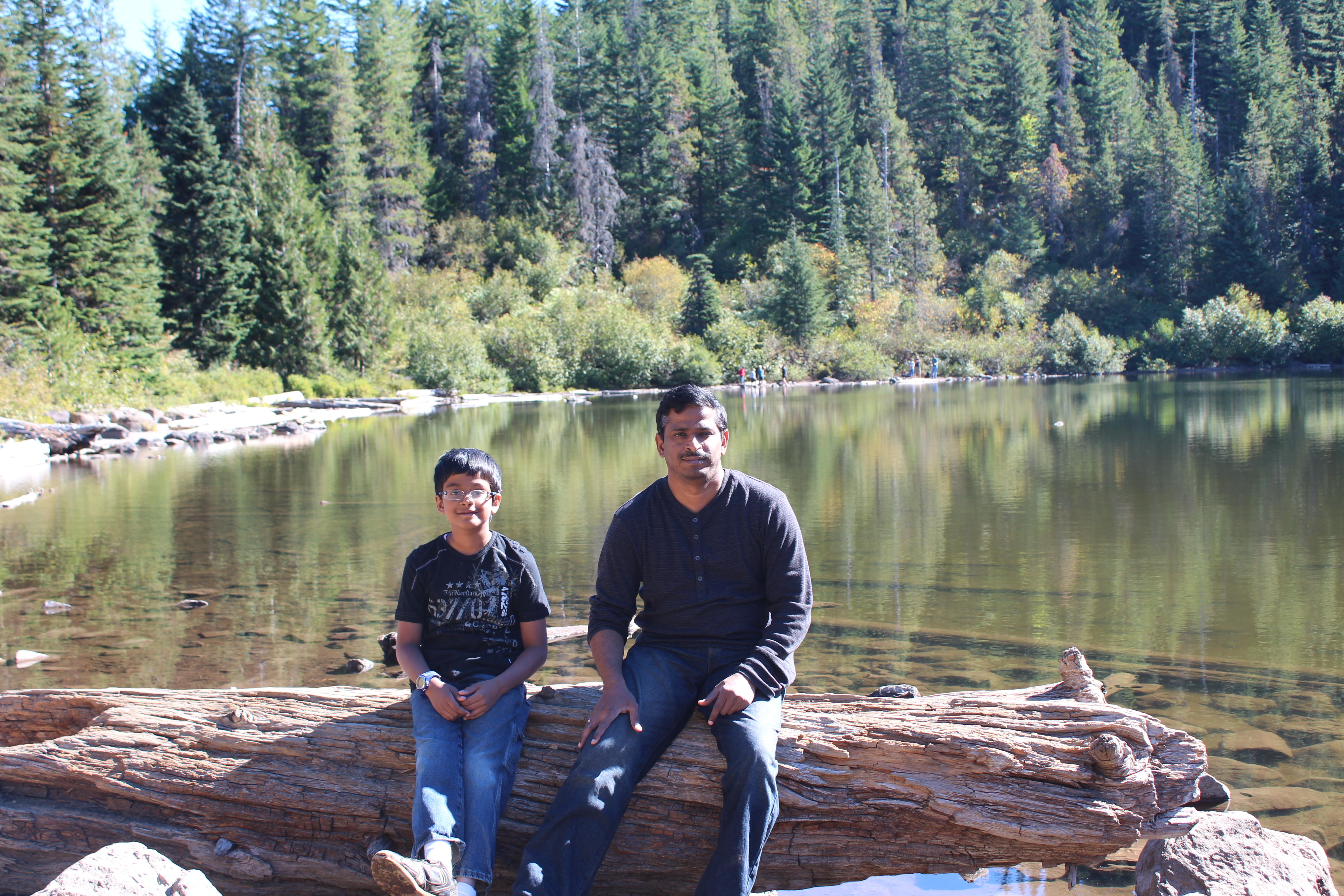 Family time at the Mirror Lake with Arvind & Mani