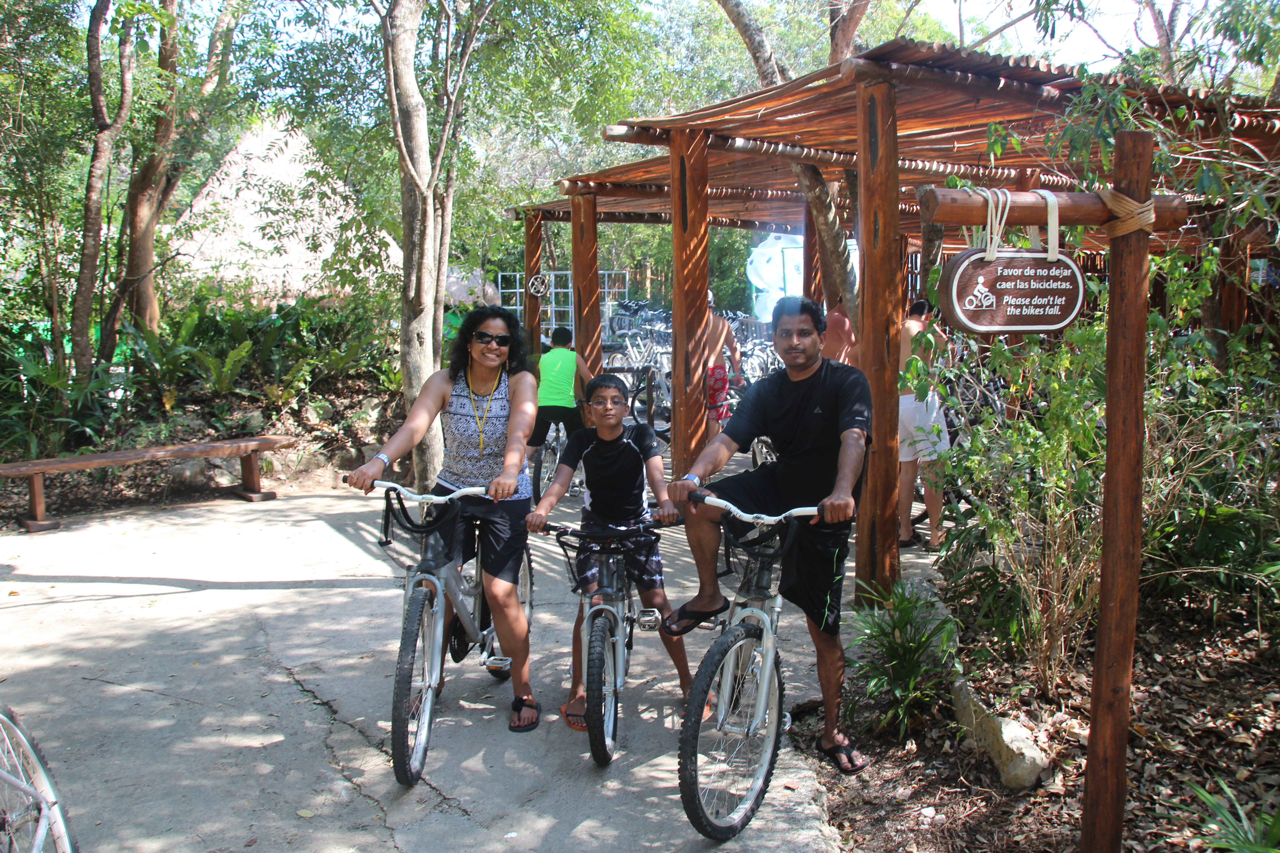 Family Bike ride at Xel-Ha 