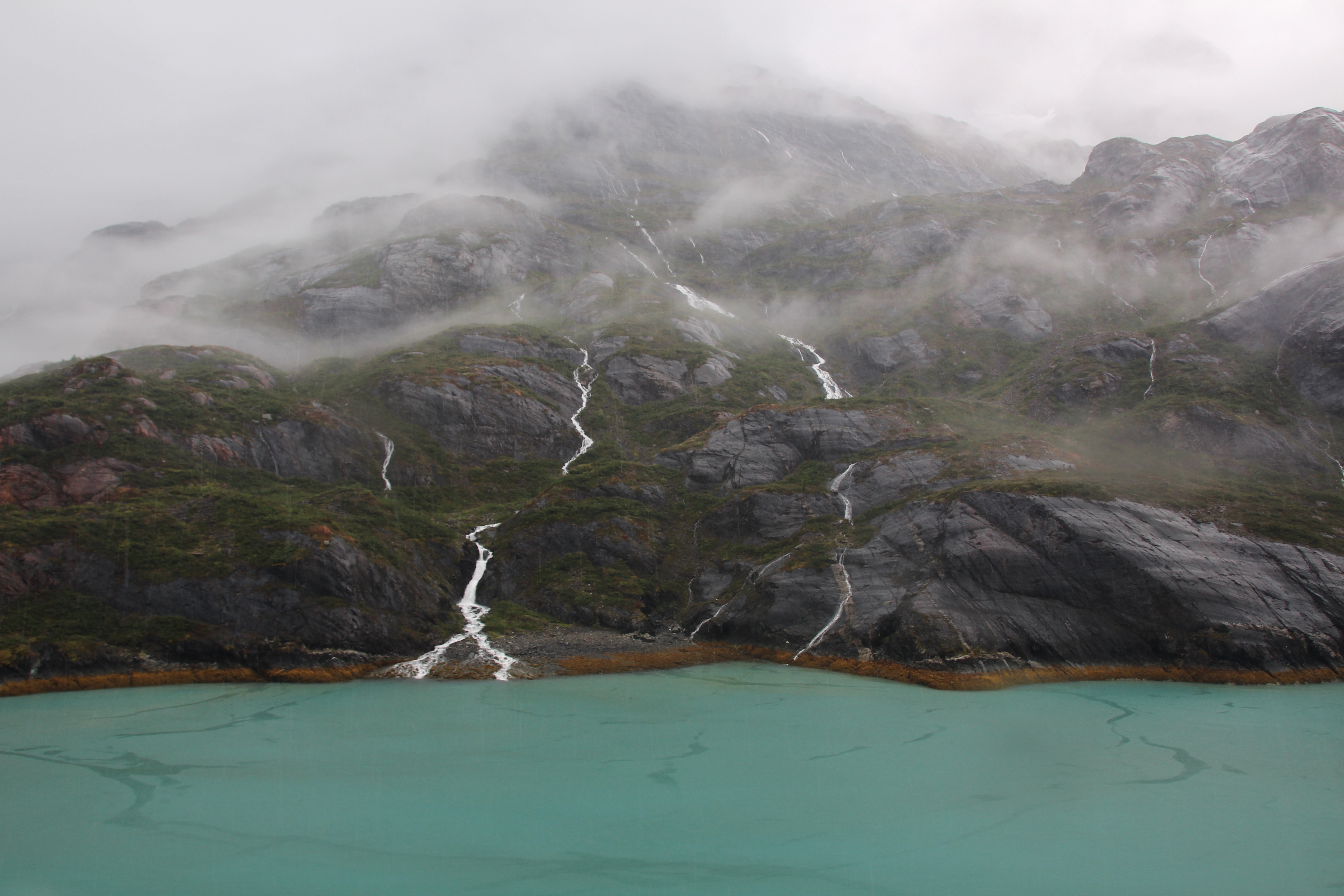 Waterfalls branching throughout all mountains